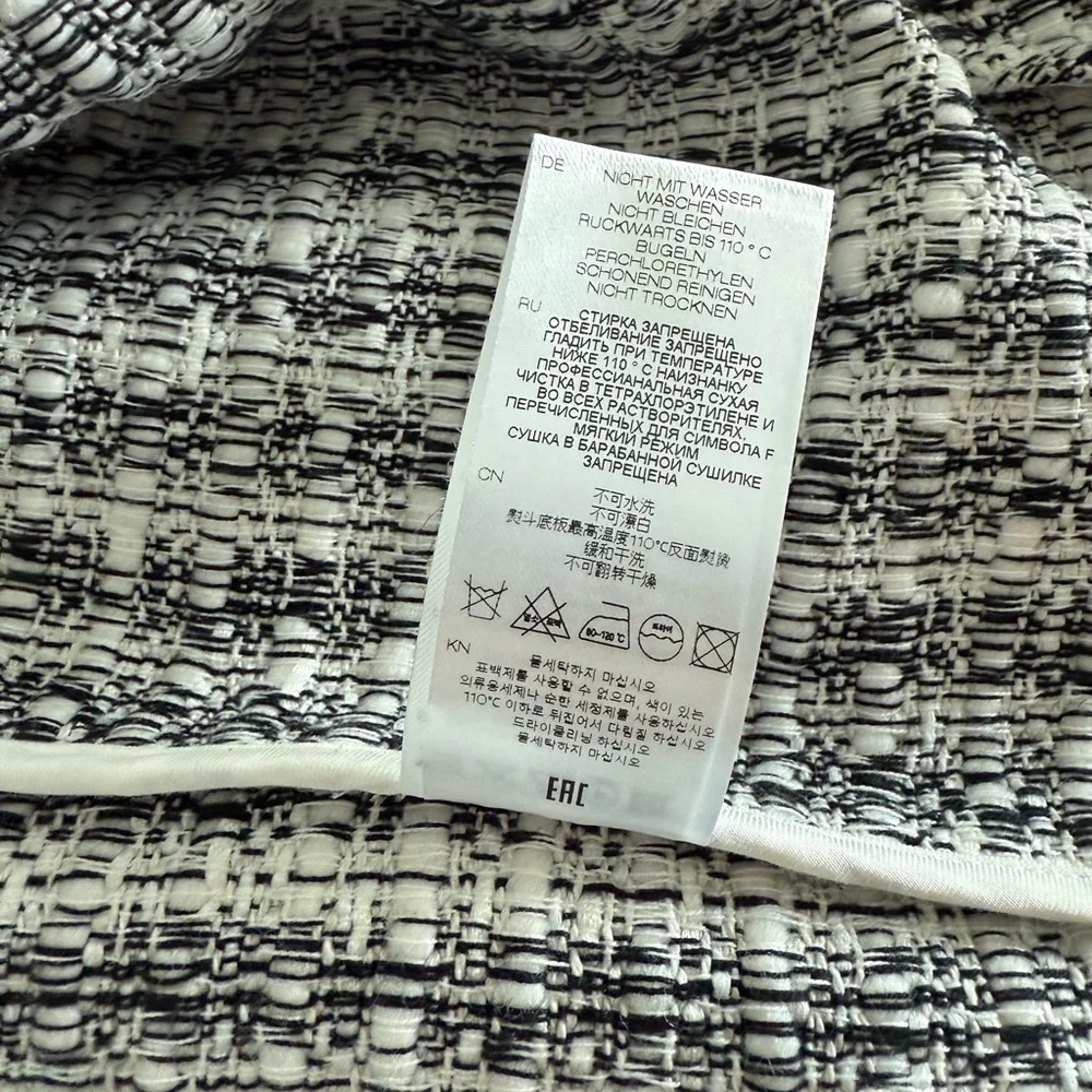 IRO Women's Tweed Blazer - Black and White - Picture 4 of 7
